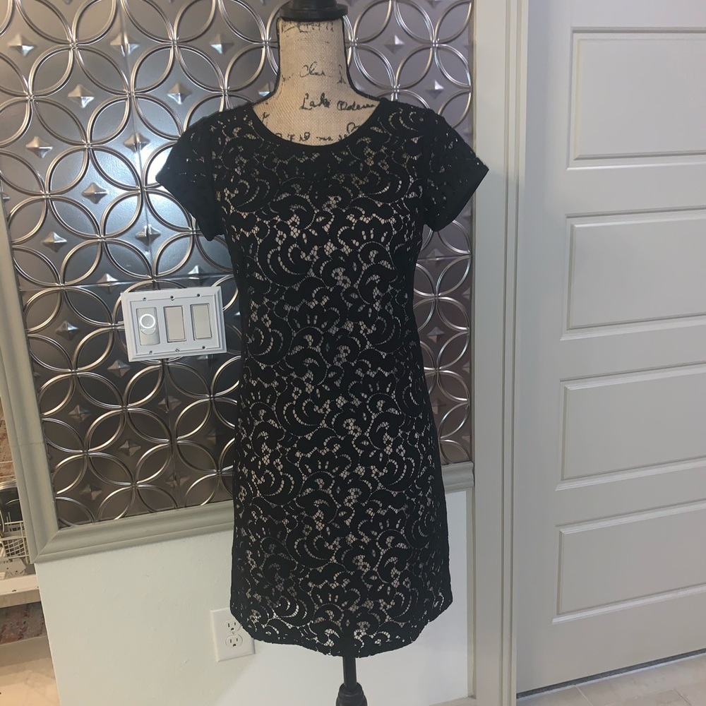 Ann Taylor LOFT Black Lace Dress Women’s 2 Petite